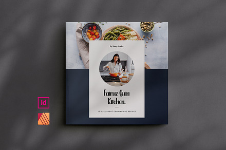 Square Cookbook / Recipe Book, a Brochure Template by Occy Design