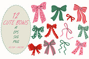 Cute Hand Drawn Bow Clipart, an Object Graphic by OREHOVKA (Thumbnail 4 of 4)