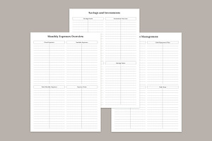 Budget Planner Pages Set V-01