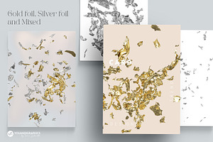 Gold & Silver Foil PNG Elements