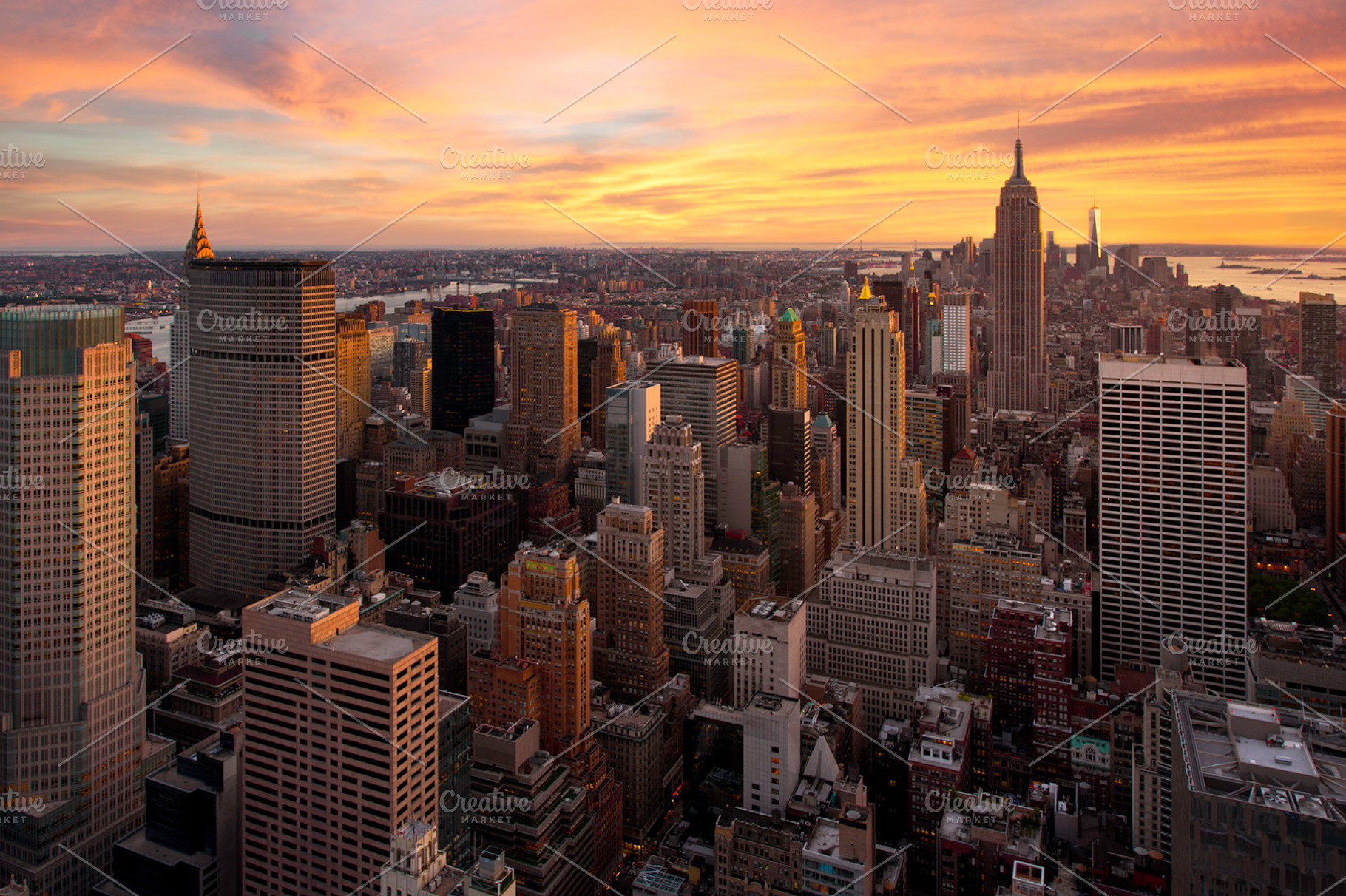 New York sunset, an Architecture Photo by inigocia