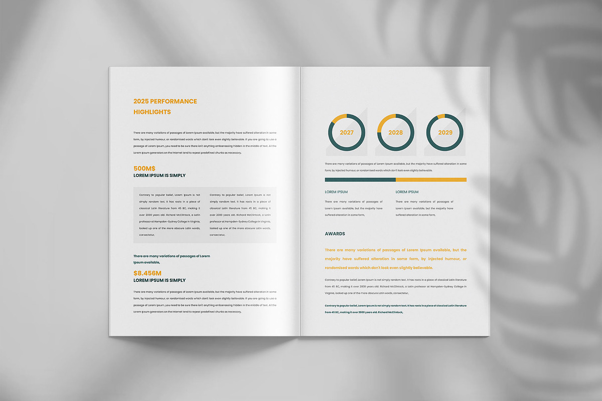 Annual report brochure template, a Brochure Template by Tanmoy Topu (Photo 9 of 12)