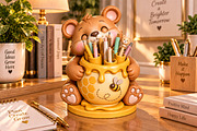 Bear Pencil Holder 3D Print STL, an Animal 3D Model by Creative Art (Thumbnail 3 of 4)