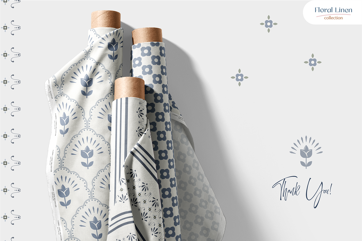 Floral Linen - Seamless Patterns, a Pattern Graphic by InaCorart (Photo 6 of 6)