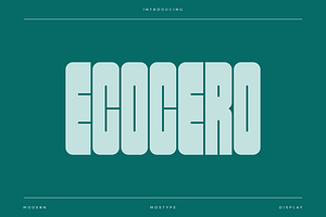 Ecocero - Modern Condensed Typeface