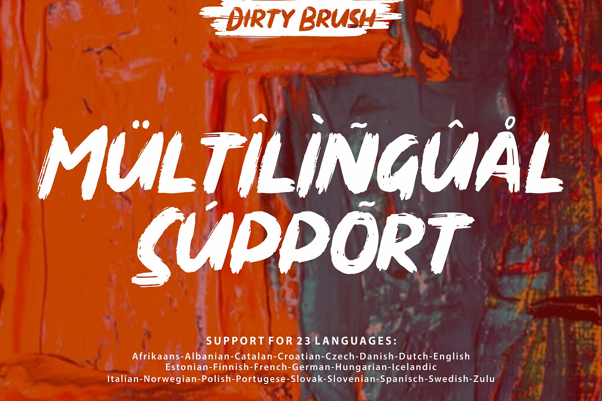 Dirty Brush Font preview 7