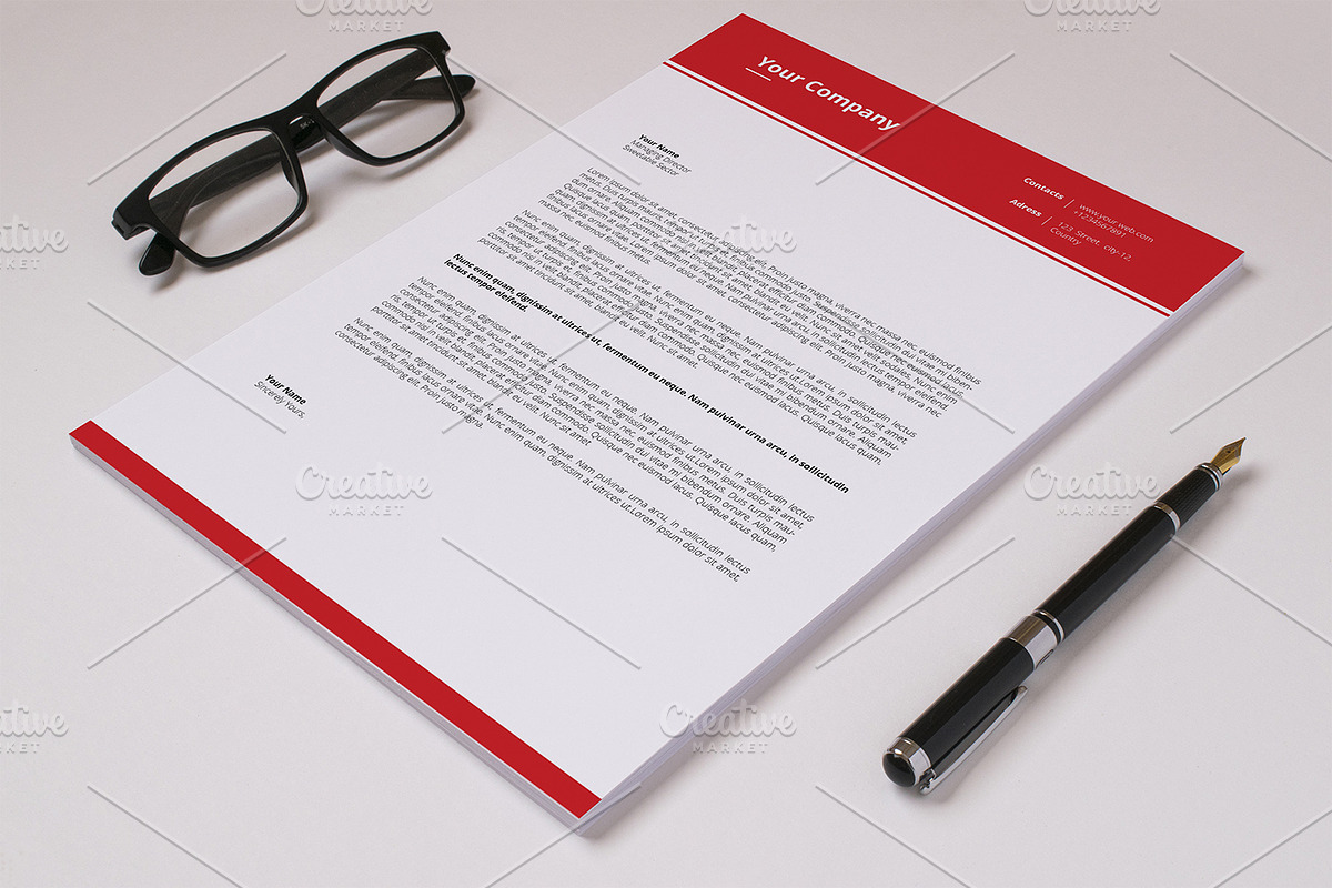 Business  Letterhead-V14, a Stationery Template by Template Shop (Photo 1 of 2)
