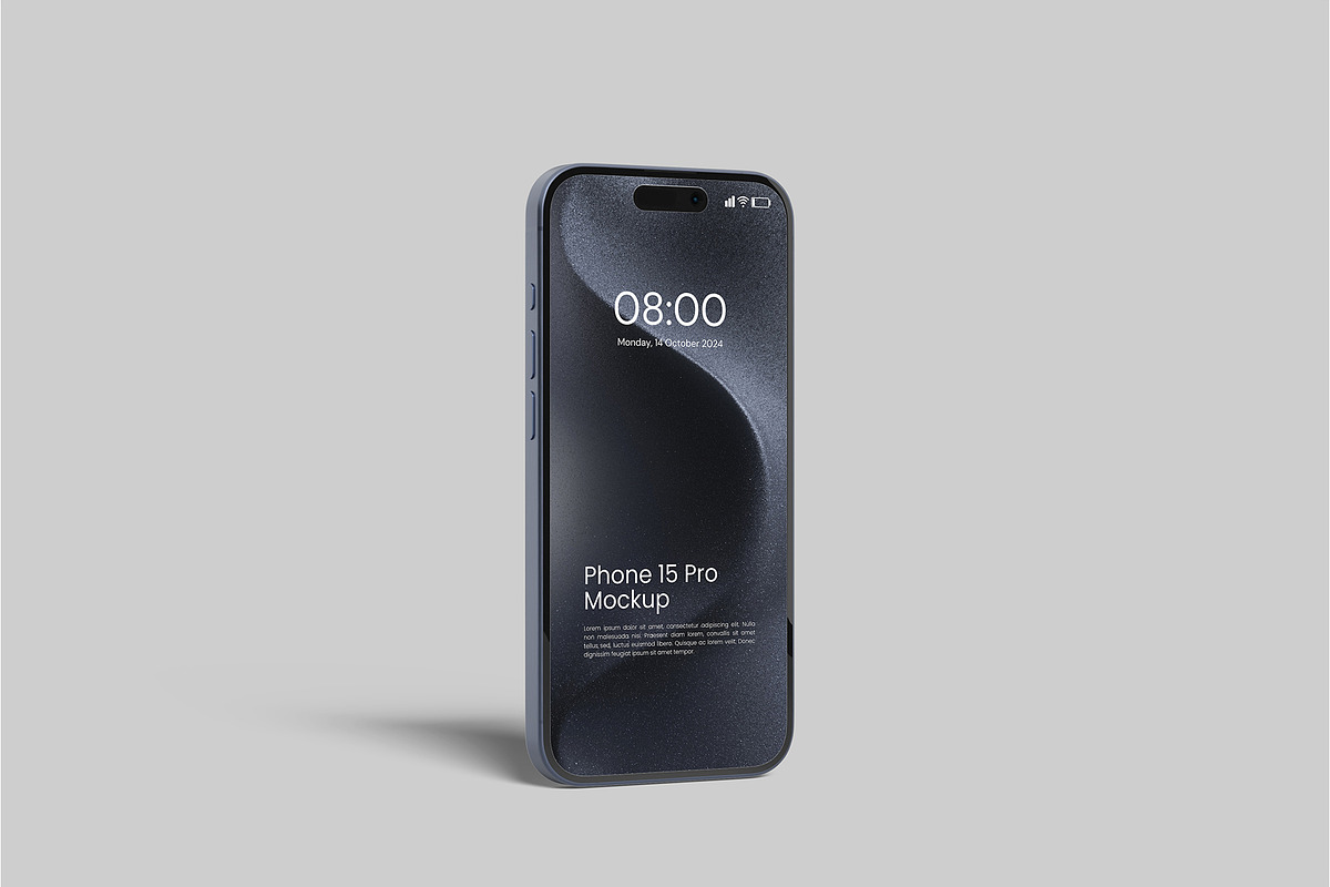 iPhone 15 Pro Mockup, an iPhone Mockup by Graphiculon (Photo 7 of 11)