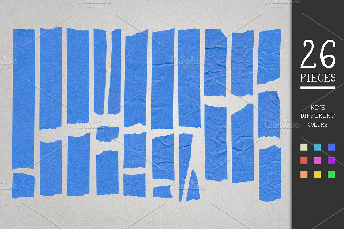 Masking Tape Mega Pack | Multi-Color, an Object Graphic by Linepup Design Co. (Photo 3 of 4)