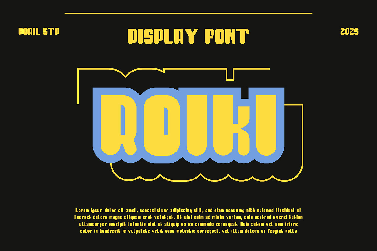 ROIKI - Sans Serif Display Font, a Sans Serif Font by Boril Std (Photo 8 of 17)