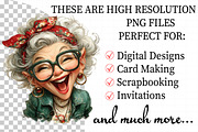 Funny Christmas Grandma PNG, an Illustration by Daily.Designs (Thumbnail 2 of 5)