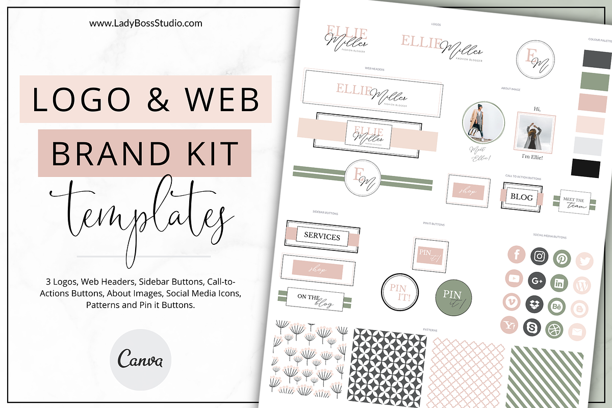Website Branding Kit | Canva Uptown, a Branding & Logo Template by Lady ...