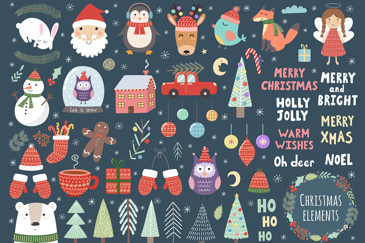 Christmas Bundle: 4 in 1, an Animal Illustration by Gulnara Sabirova (Photo 14 of 18)
