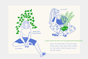 Plant Lady - aesthetic line art, a Person Illustration by Annakniaz (Thumbnail 2 of 17)