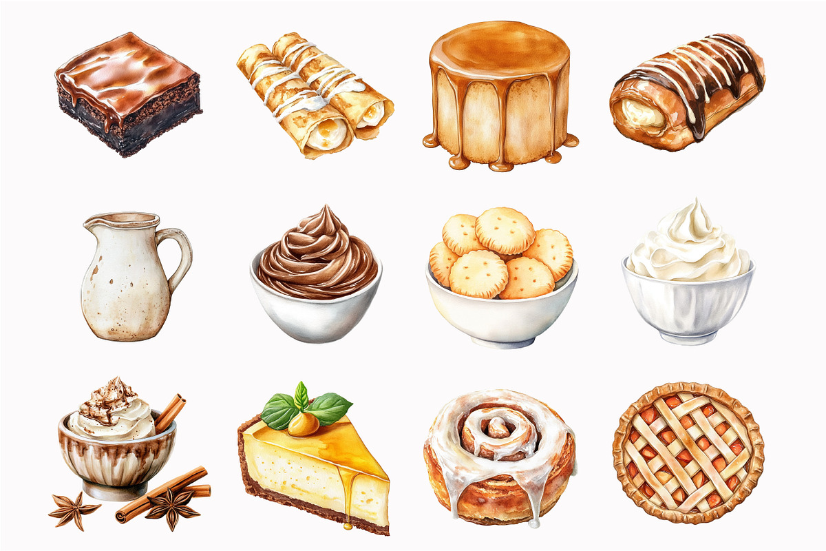 Baked Goods Clipart, an Illustration by Design Market (Photo 4 of 5)