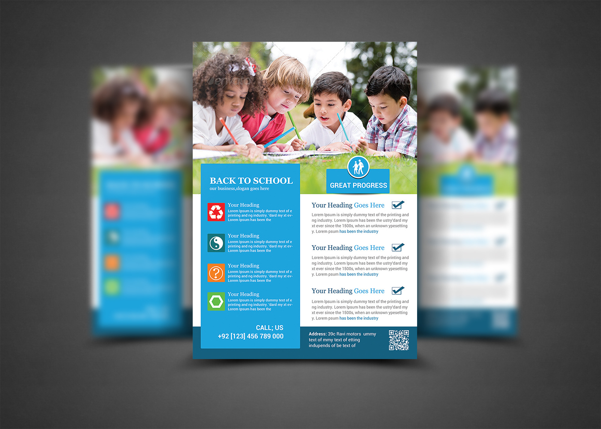 Education Flyer Print Templates, a Flyer Template by AfzaalGraphics