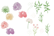 Bouquet Roses Watercolor Clipart, an Illustration by Lolytop Studio (Thumbnail 4 of 4)