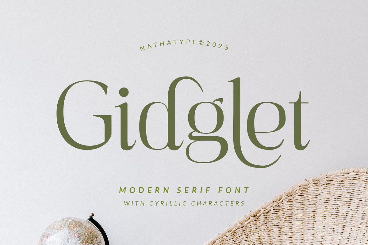 Gidglet, a Serif Font by Nathatype (Photo 1 of 10)