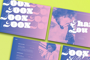 Violet Gradient Look Book with Green, a Templates & Theme by wavebreak