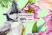 Hellebore Floral Seamless Pattern, a Decorative Illustration by AnitaPol (Thumbnail 9 of 12)
