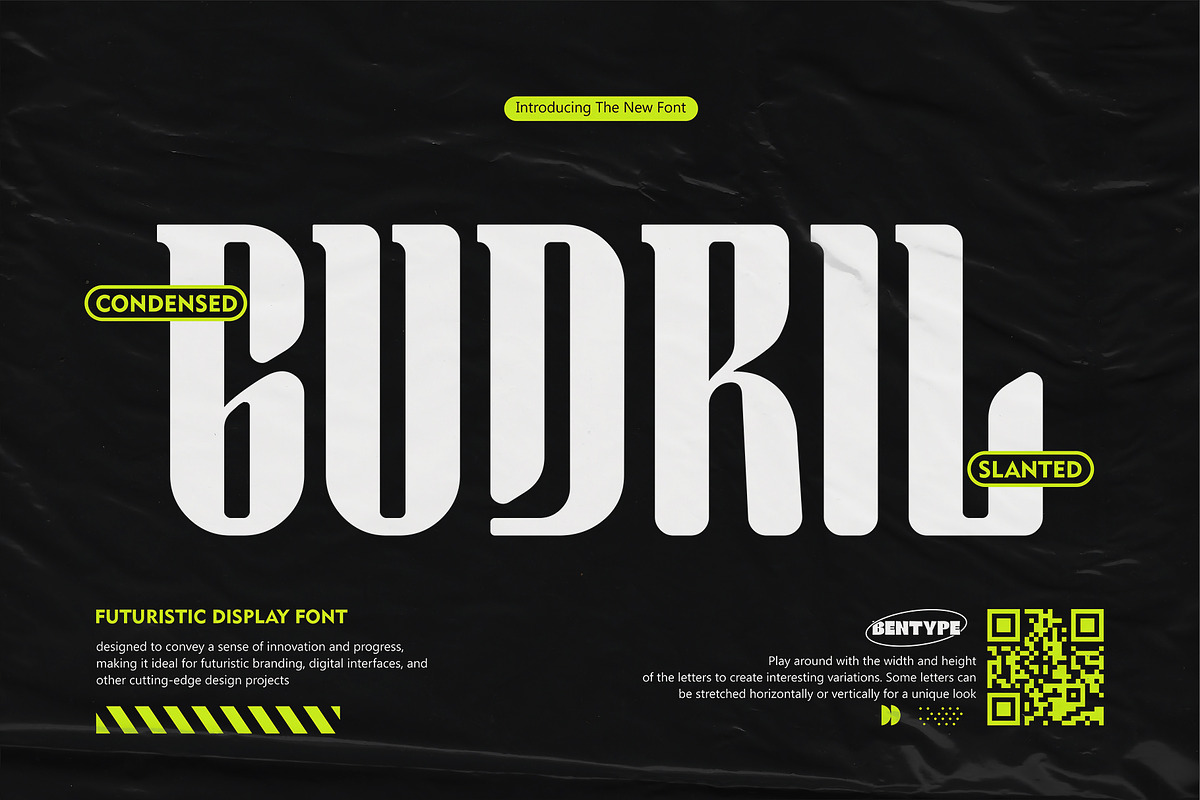 Gudwil - Futuristic Display font, a Sans Serif Font by Bentype Studio (Photo 1 of 6)