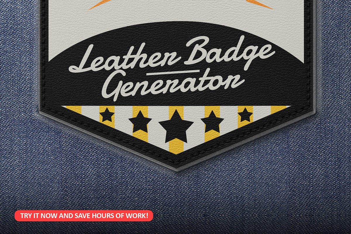 Leather Badge Photoshop Actions, an Action Add-On by Blacknull (Photo 12 of 12)