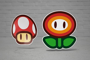 Die Cut Stickers Mock-Up