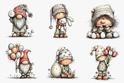 Cute Easter Gnomes Clipart, an Illustration by CreationArt (Thumbnail 5 of 6)
