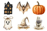 Watercolor Neutral Halloween Clipart, an Illustration by Daily.Designs (Thumbnail 2 of 5)