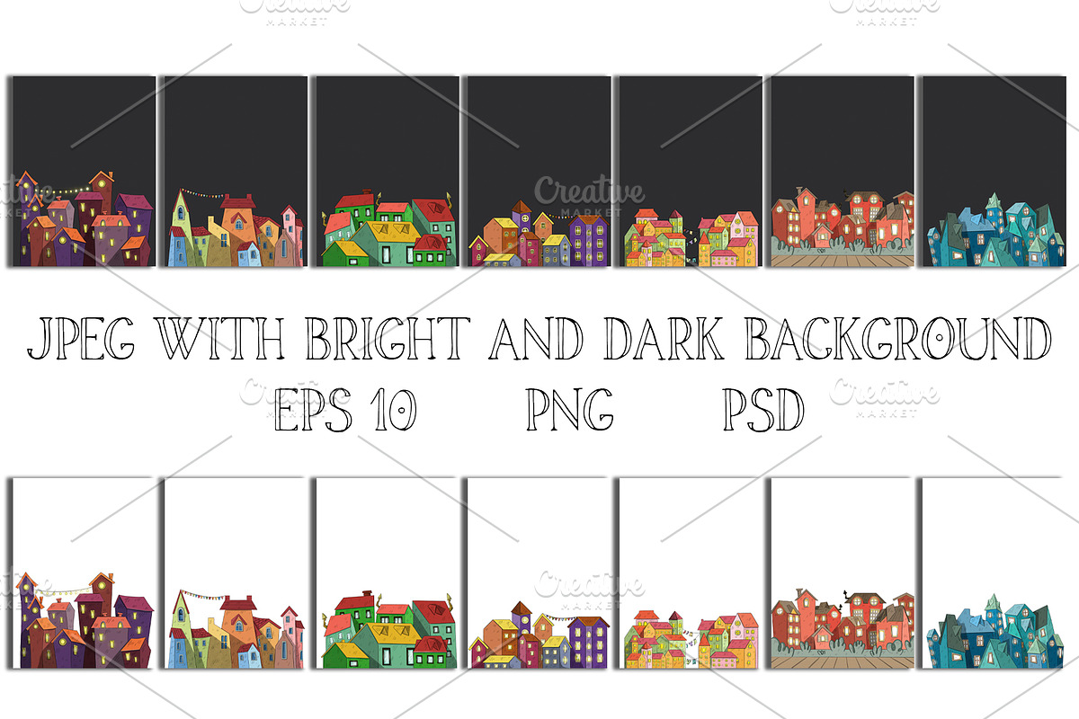 Fairy tale magic houses, a Decorative Illustration by SaintPic illustrations (Photo 2 of 9)