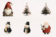Scandi Christmas clipart Watercolor, a Seasonal Illustration by CreationArt (Thumbnail 4 of 7)