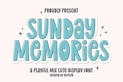 Sunday Memories - Cute Display Font, a Handwritten Font by Keithzo (Thumbnail 1 of 10)