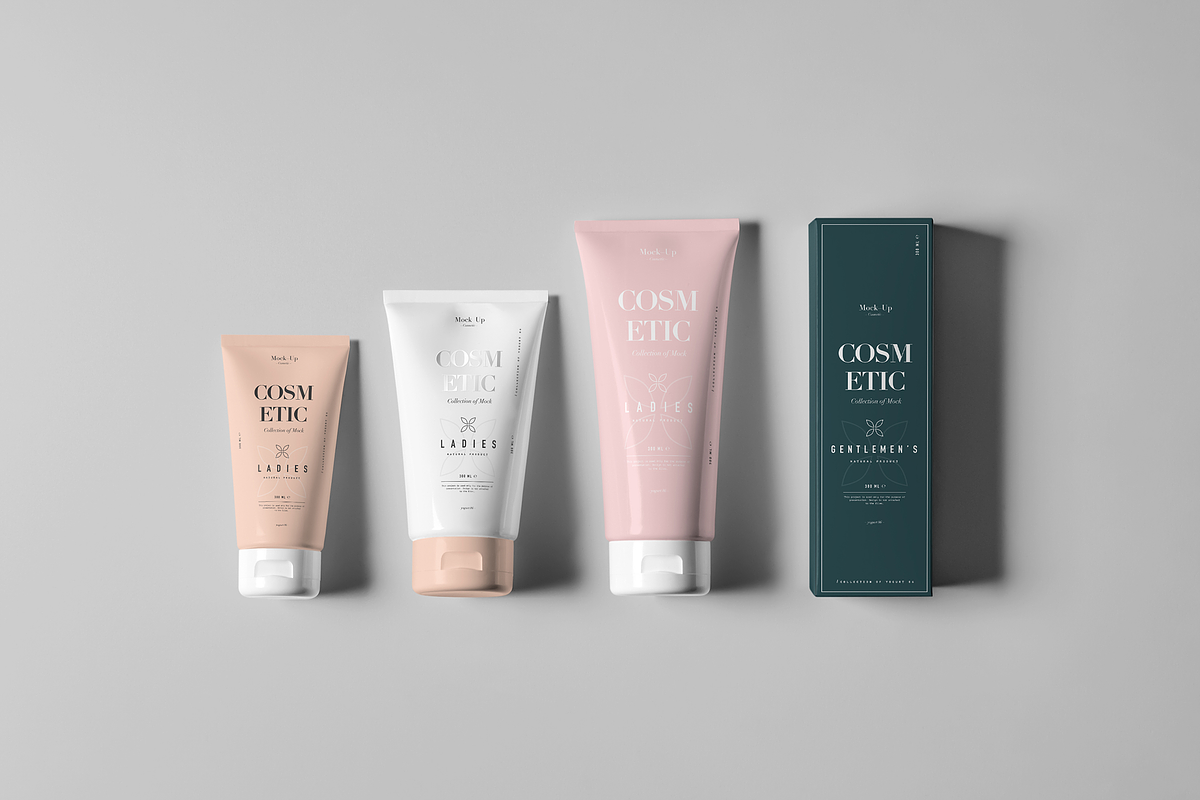 Cosmetic Tube & Box Mock-up, a Packaging Mockup by Yogurt86 (Photo 2 of 8)