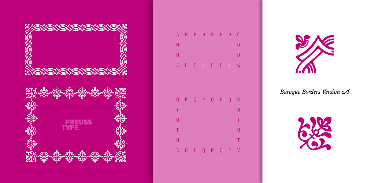 Baroque Borders, a Symbol Font by preussTYPE (Photo 12 of 16)