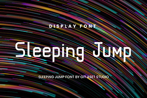 Sleeping Jump Display Font