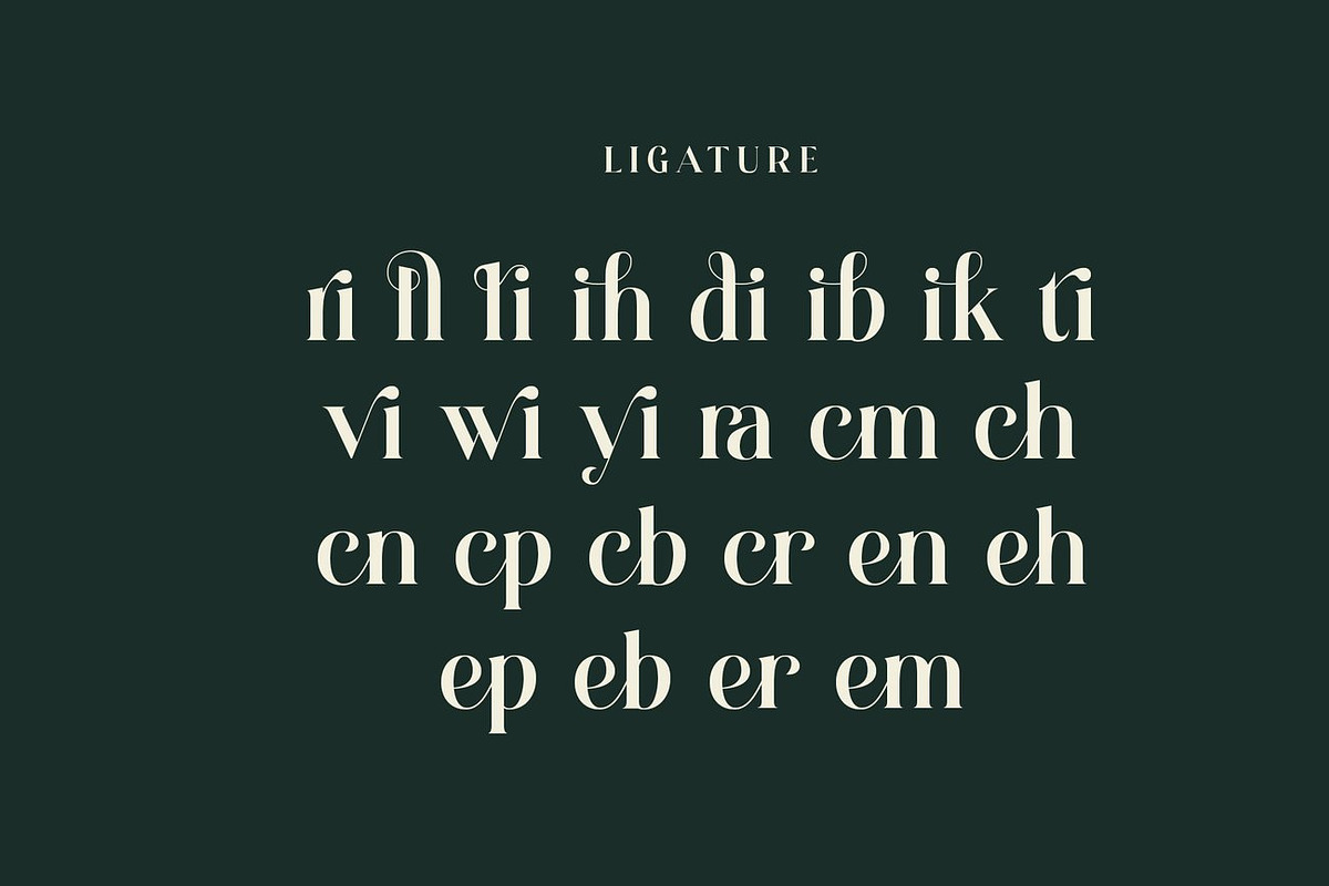 Quning - Elegant Serif Font, a Serif Font by Luna Shop (Photo 5 of 9)