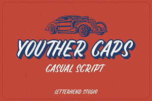 Youther Brush - Layered Font Duo