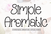 Simple Aromatic | Script Font, a Script Font by Scratchones (Thumbnail 1 of 8)
