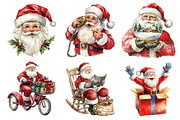 Retro Christmas Santa PNG Clipart, an Illustration by Daily.Designs (Thumbnail 4 of 5)