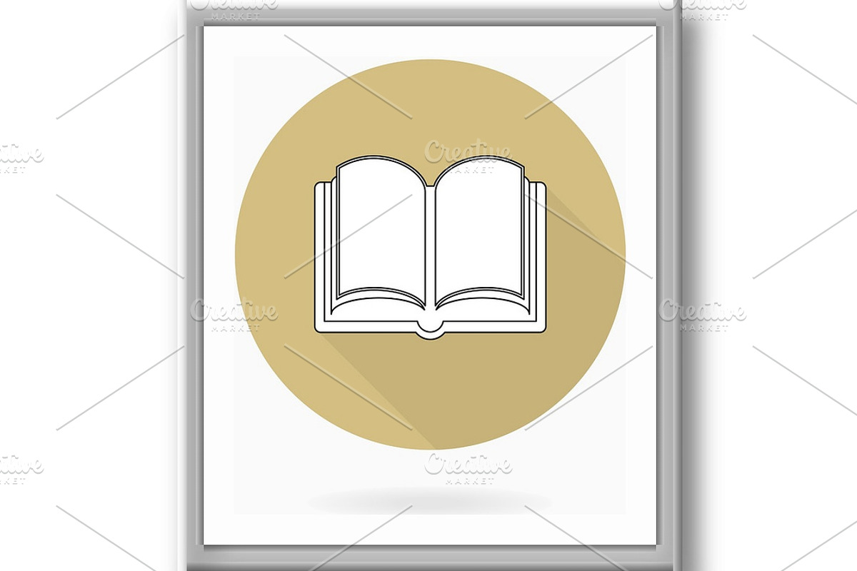 Fine Vector Flat Icon With Book, an Outline Icon by FineArtStudio (Photo 3 of 3)