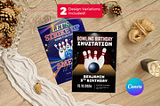 Editable Bowling Birthday Invitation, a Design Template by Snapybiz (Thumbnail 8 of 9)