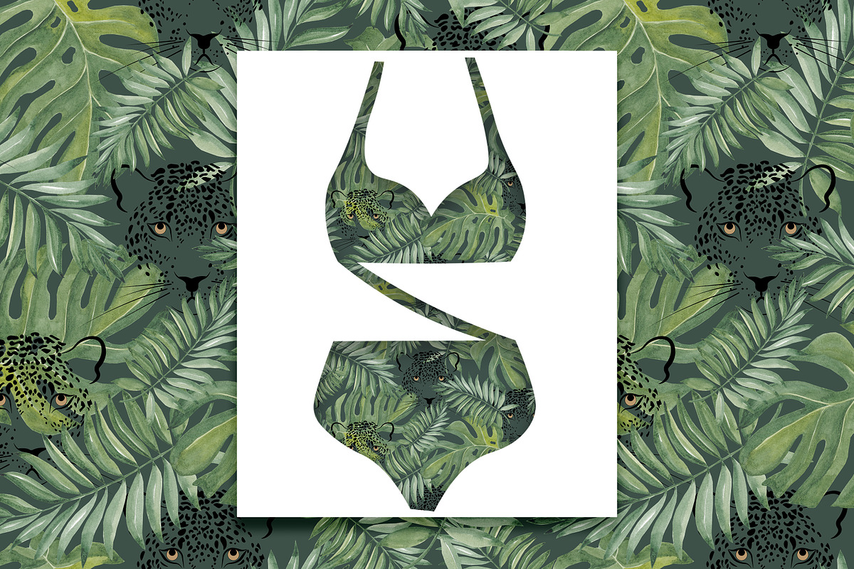 Tropical Leopard Seamless Pattern, a Pattern Graphic by Oksana Dovhopol Art (Photo 11 of 23)