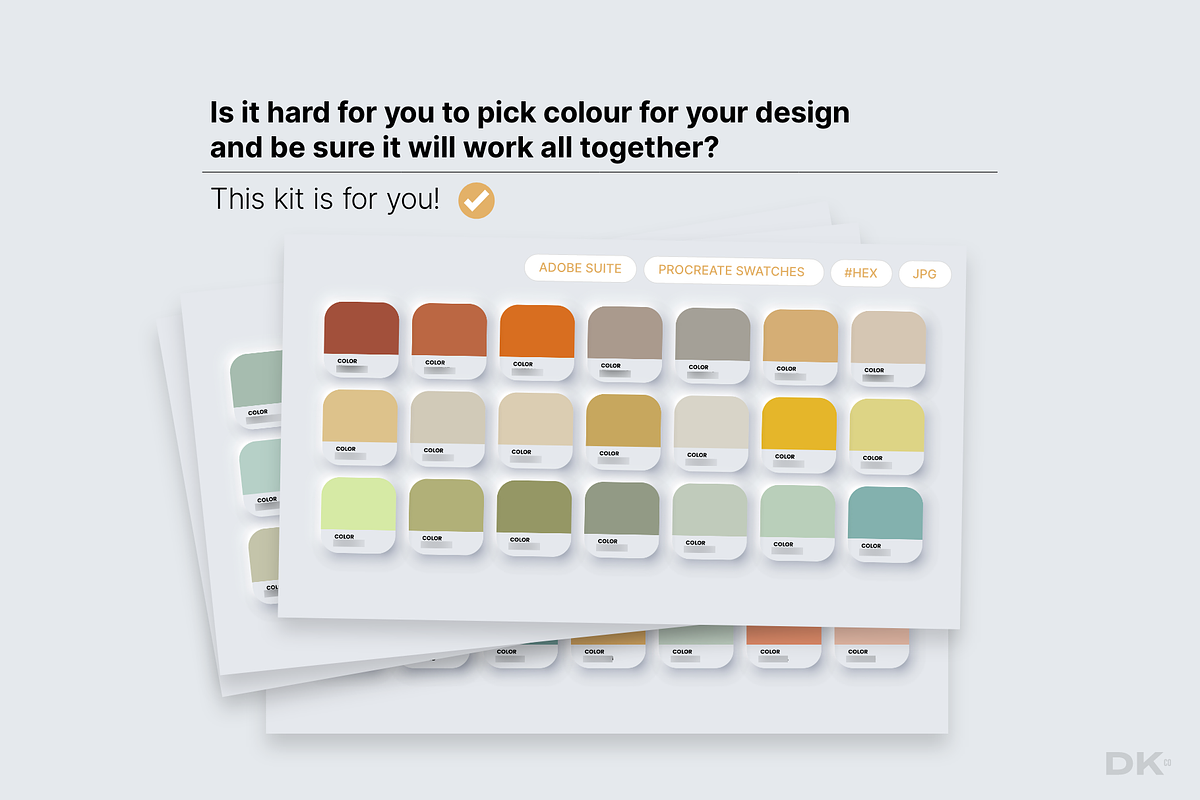 Cheerful Boho Colour Palette Kit, a Palette Add-On by Designer's Kit Co (Photo 4 of 10)