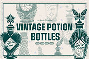Vintage Potion Bottle Illustrations, an Object Illustration by TheFoodAtlas (Thumbnail 1 of 8)