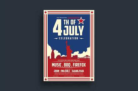 Modern 4th of July Celebration Flyer