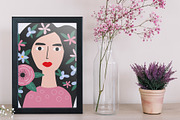 Girls and flowers, a Background Graphic by rosypatterns (Thumbnail 8 of 8)