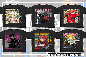 2800 Anime PNG T-shirt Designs