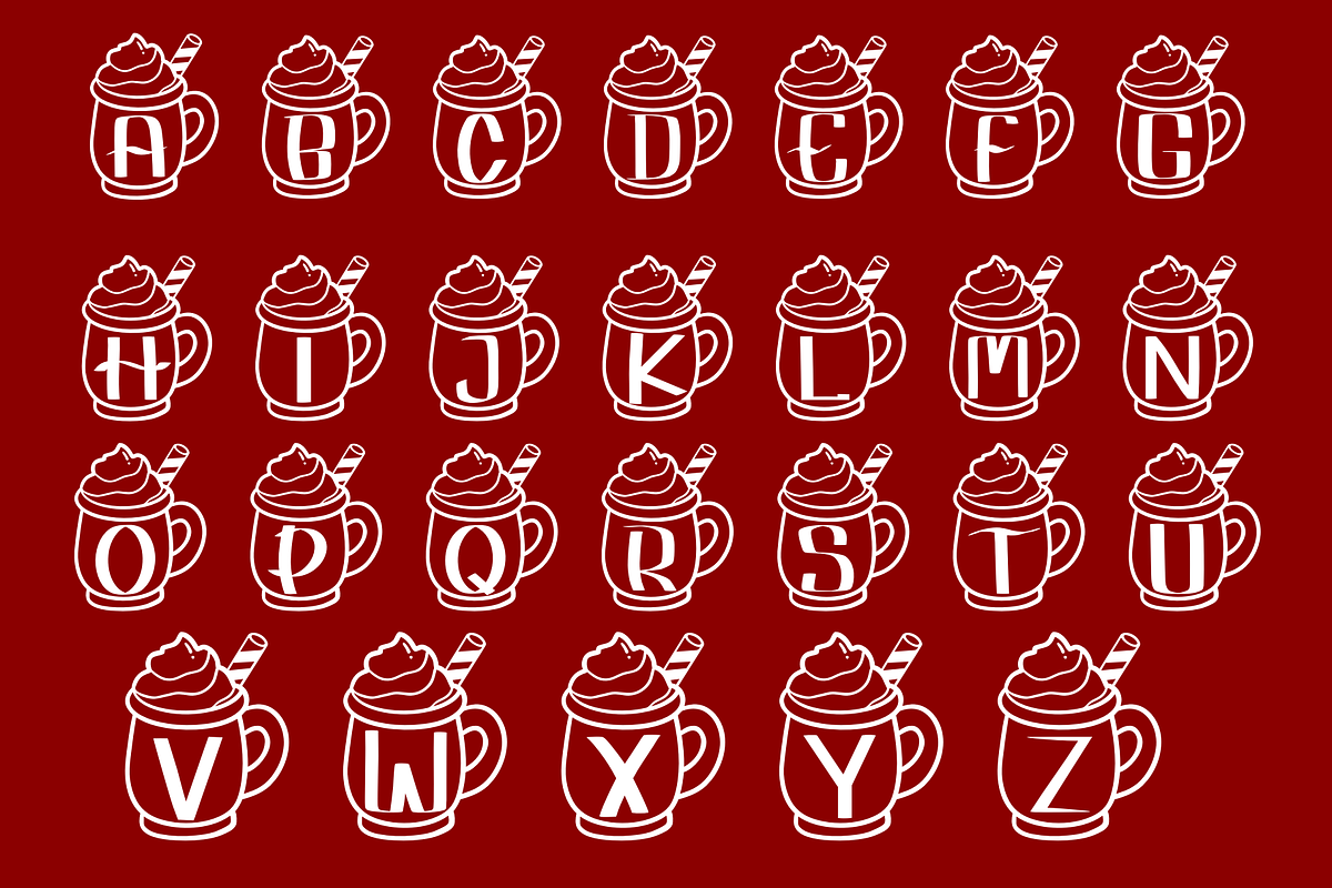 Chrismas mug, a Symbol Font by Petal Pixels (Photo 2 of 10)