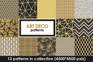 ART DECO Pattern Golden Collection
