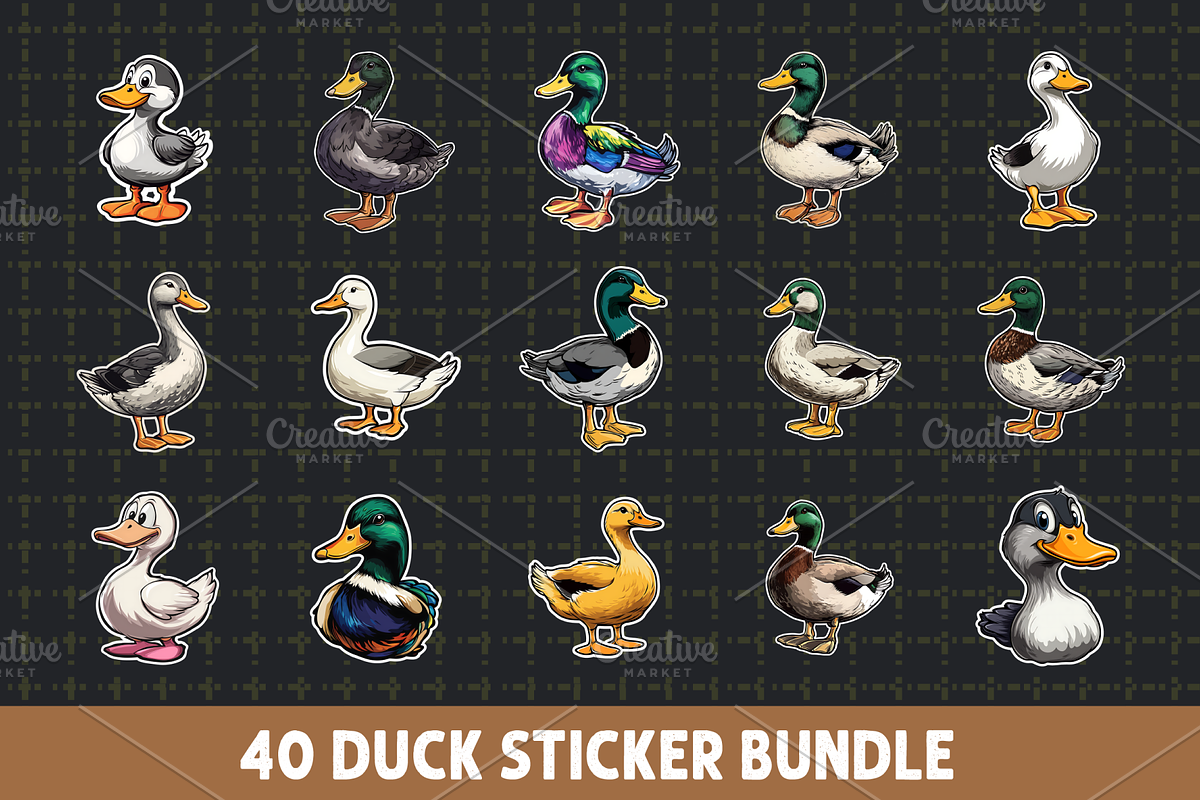 Duck Sticker Bundle PNG, an Animal Illustration by RaiihanCrafts